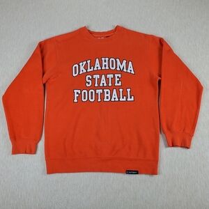 Oklahoma State Cowboys Sweatshirt Men's Small Orange Fleece Crewneck Pullover